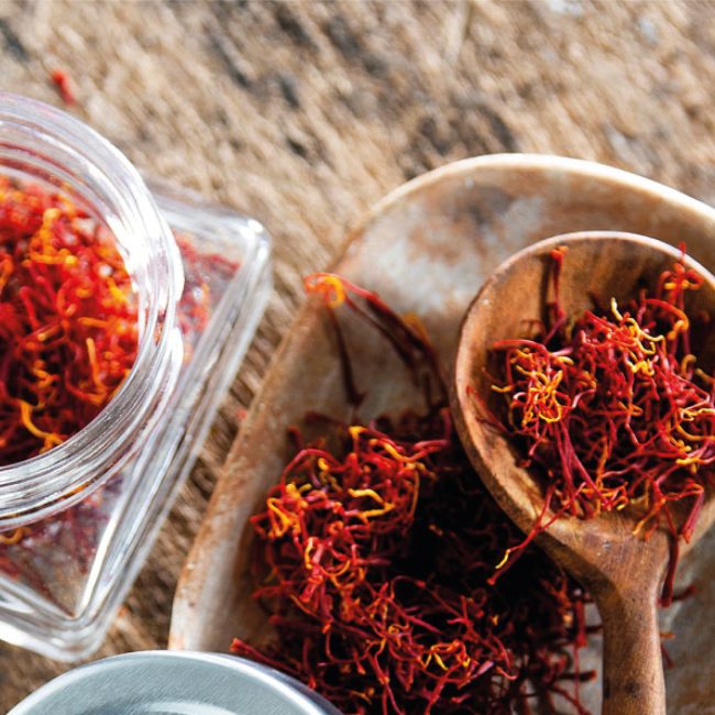 kitchen table with spices